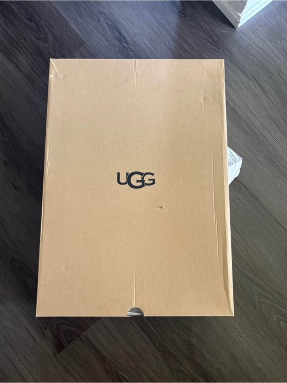 UGG Cardboard Shoe Box in Brown with Black Logo